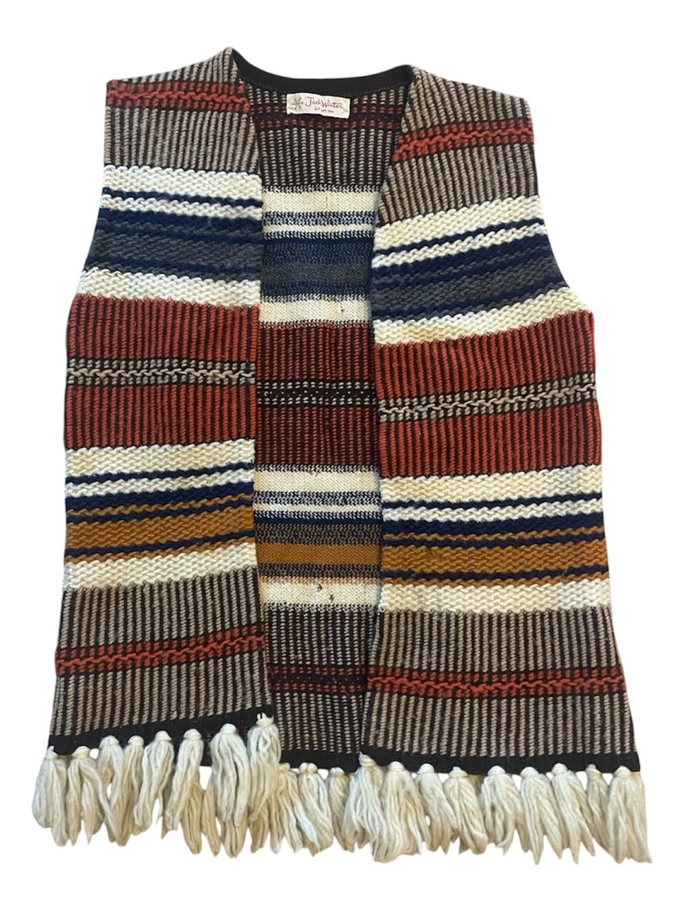 Vintage Jack Winter 70s Southwestern Wool Yarn Vest